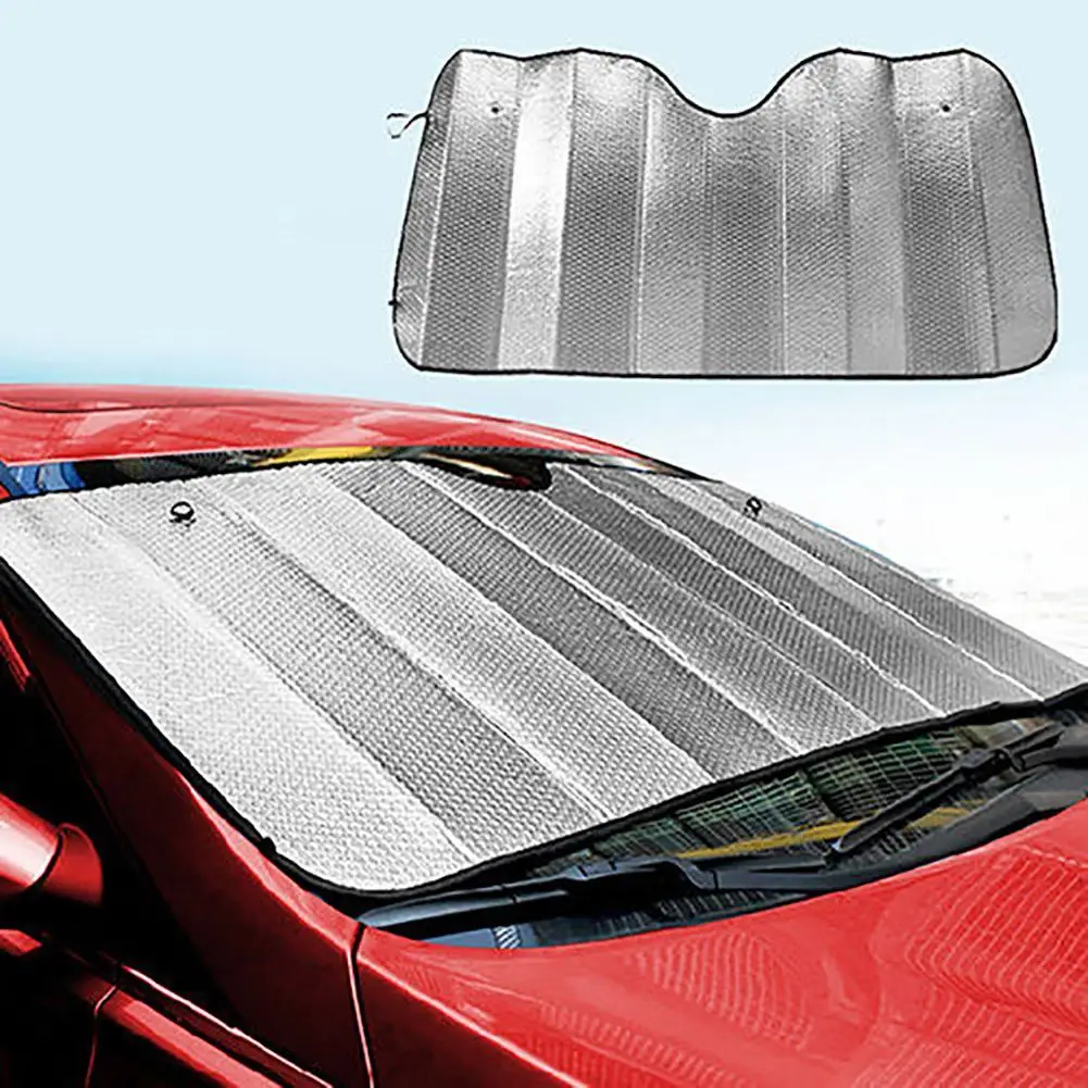 

Car Sunshade Front Windshield Anti-UV Shield Sun Shade Visor Aluminum Foil Cover