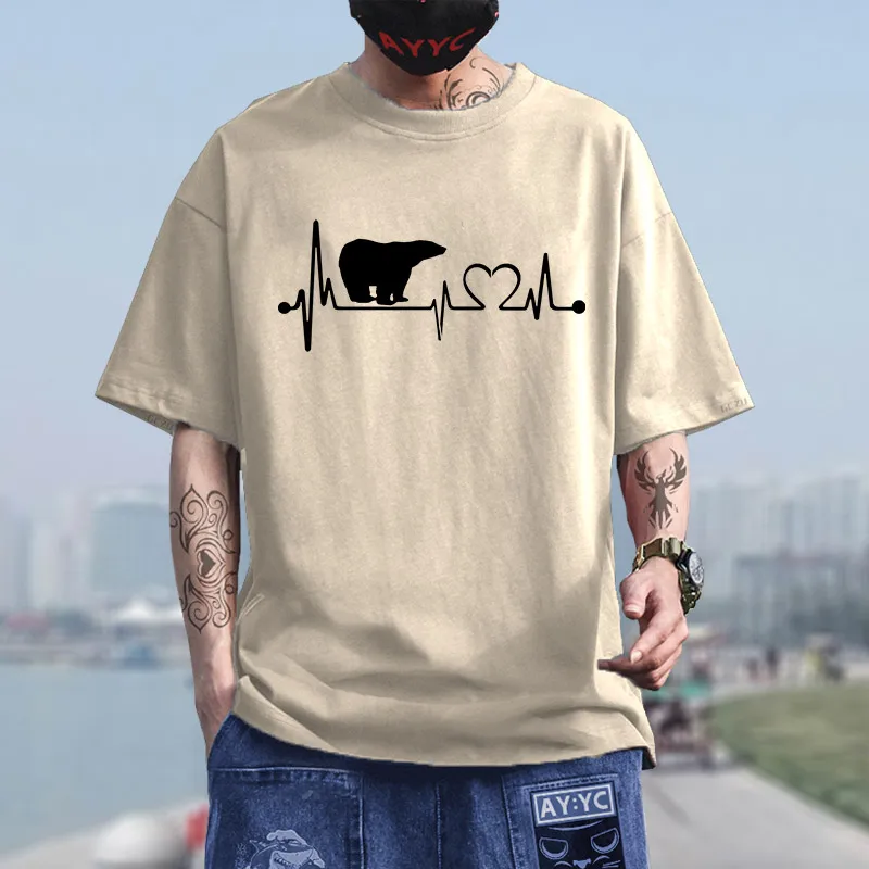 

Футболка мужская с изображением животных и полярного медведя