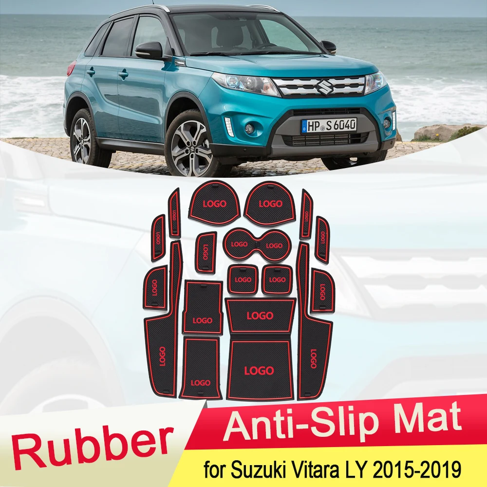 Для Suzuki Vitara LY 2015 2016 2017 2018 2019 резиновый противоскользящий коврик для двери паз