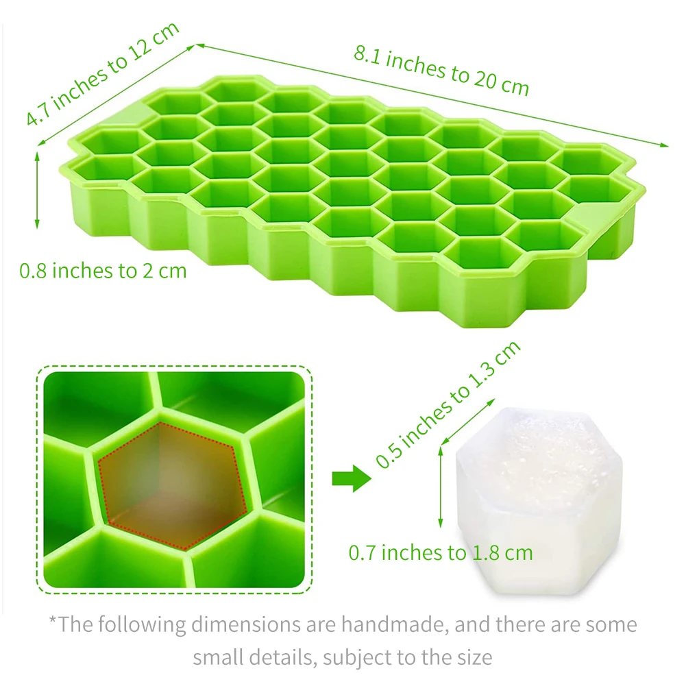 BPA Free Honeycomb Ice Cube Trays Reusable Silicone cube Mold Maker with Removable Lids Kitchen Tools Gadgets | Дом и сад