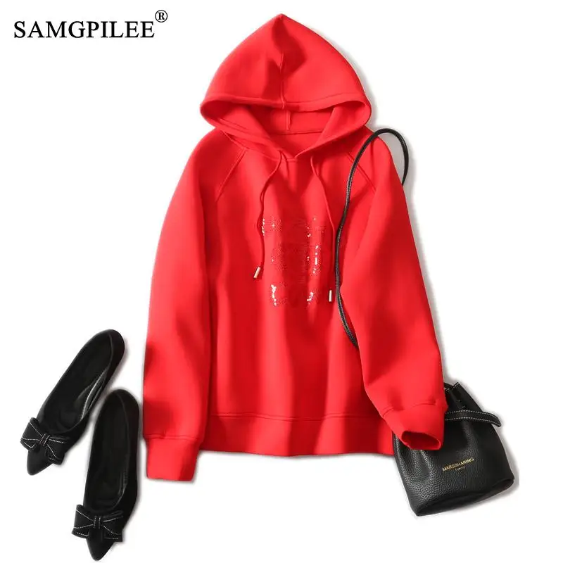 

Зимняя одежда 2021 года для женщин, повседневные толстовки для девочек, хлопковые пуловеры с длинным рукавом и мультяшным рисунком, толстовки...