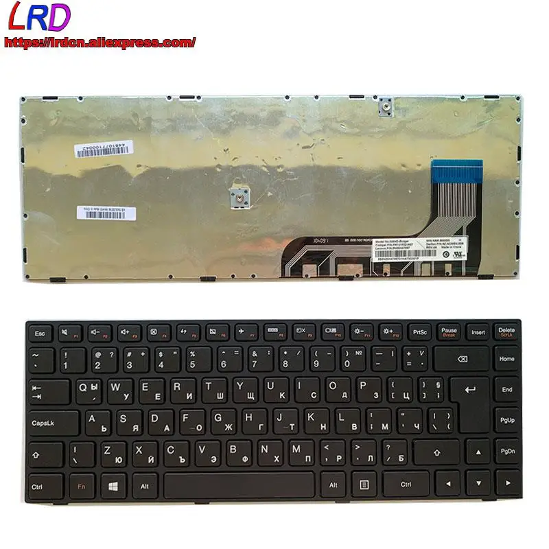 Новая Оригинальная английская клавиатура для ноутбука Lenovo Ideapad 100-14IBY Teclado 5N20H47057 |