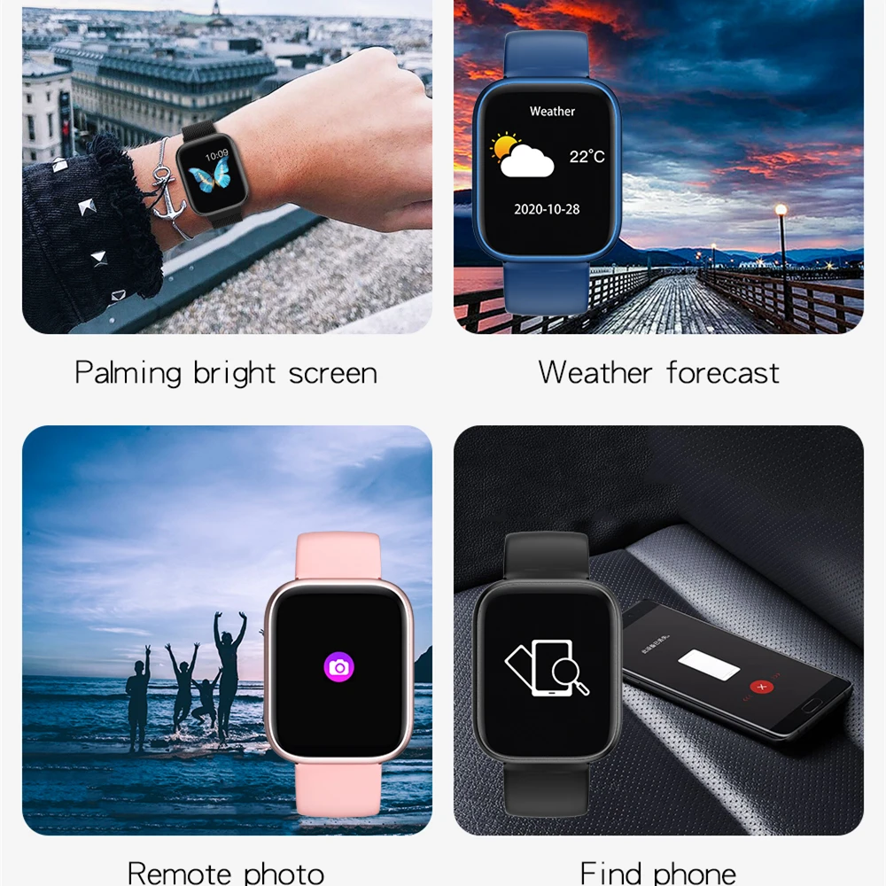 

Newest P80 Pro Bluetooth Call Smart Watch Men Women Sport Heart Rate Sleep Bracelet For Xiaomi huawei sansung apple phone pk iwo