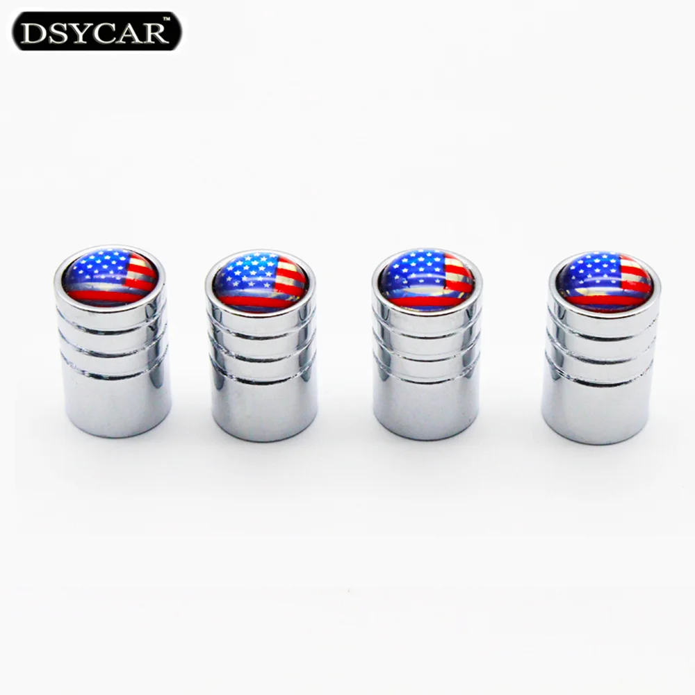 DSYCAR 4 шт./компл. Флаг США крышка клапана колеса автомобиля велосипеда колпачок