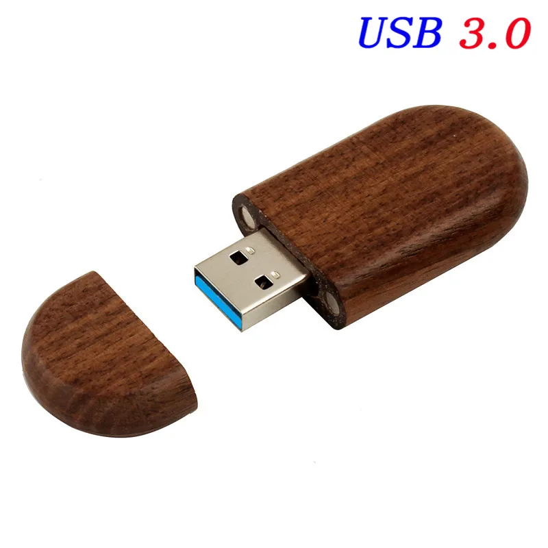 Walnut wood JASTER USB 3,0 поддерживает лазерную/цветную печать логотипа на заказ Деревянный u-диск 4 ГБ/8 ГБ/16 ГБ/32 ГБ/64 Гб/128 ГБ USB флеш-накопители - Цвет: Walnut wood