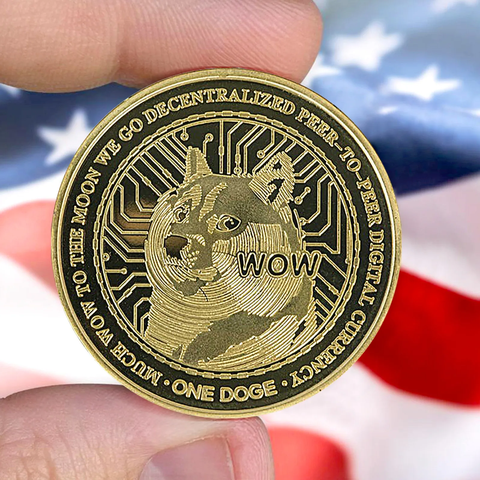 Смешные Юбилейные Монеты Dogecoin из сплава позолоченная монета Doge 2021 украшение для