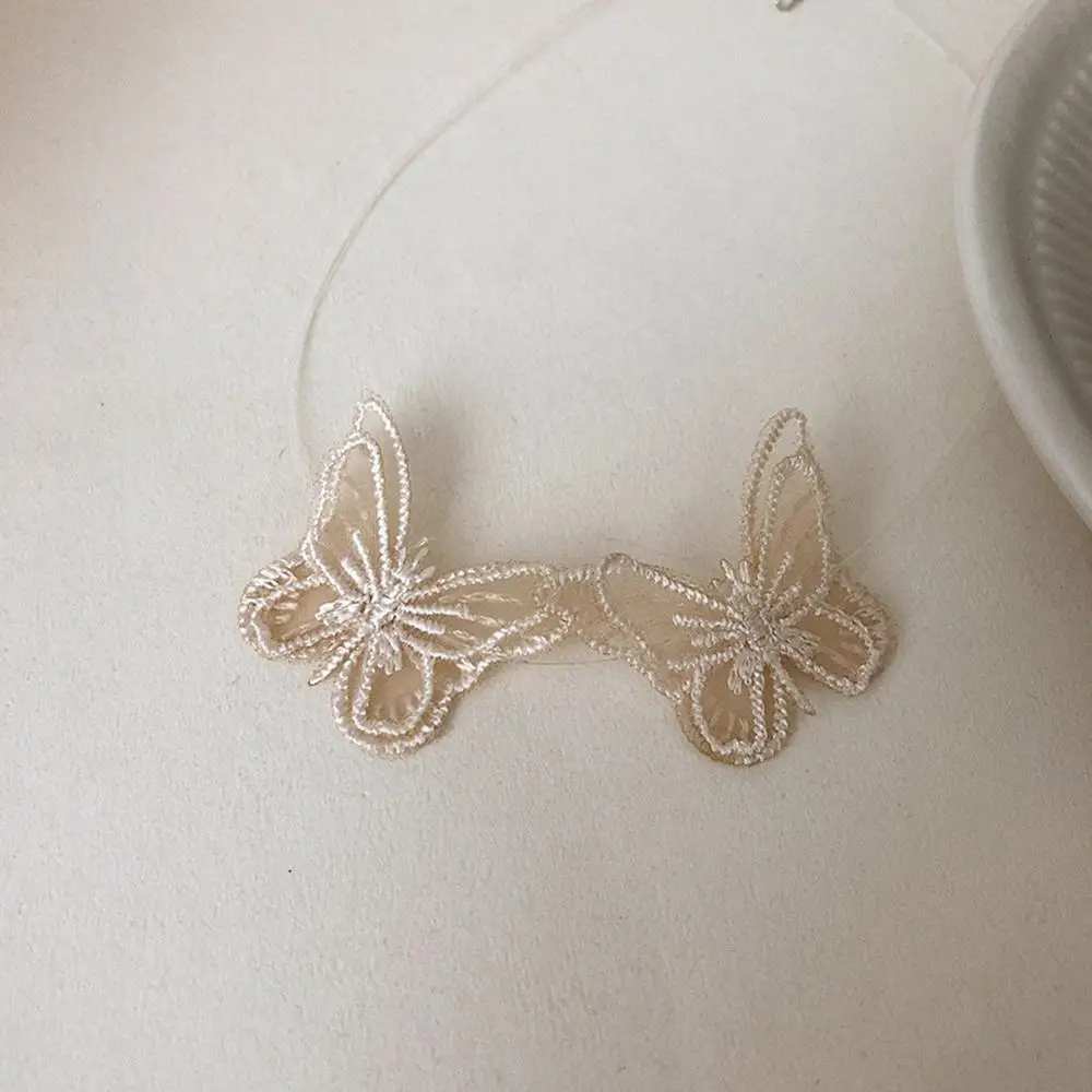 Шикарный корейский чокер ожерелье цепочка с бабочкой Милая Вышивка элегантный