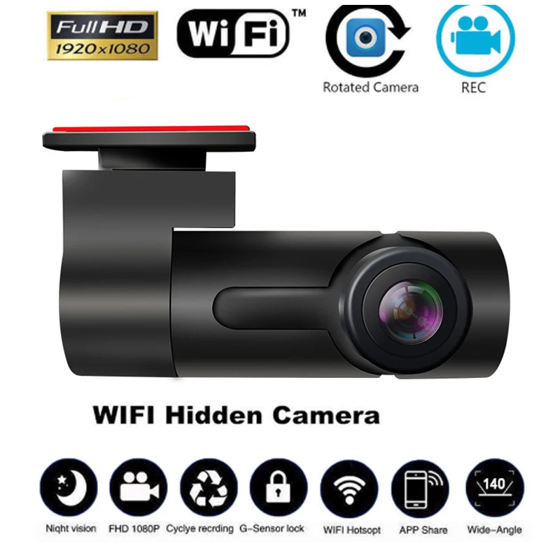 HD1080P смарт Автомобиль Wifi DVR Dash камера ночного видения видео рекордер 140 градусов