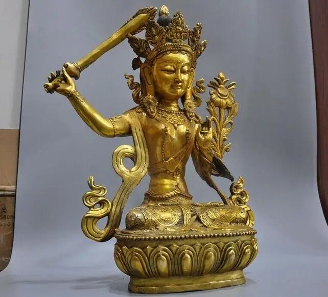 9 &quotТибетский буддизм бронзовый медный меч Manjushri Tara Kwan-yin статуя Будды