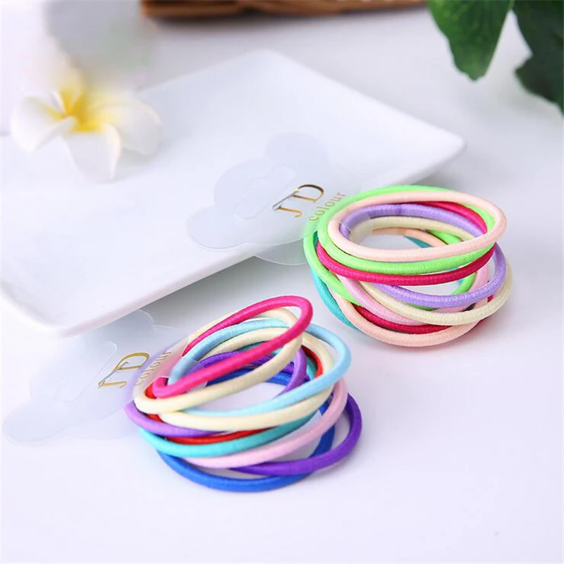 Высокое качество 10 шт./партия детская маленькая эластичная лента для волос яркие