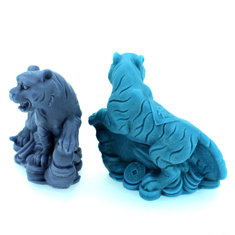 Molde de jab&oacute;n de silicona para manualidades, fabricaci&oacute;n de jab&oacute;n hecho a mano con forma de Tigre, DIY-5