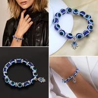 2021 turkish lucky evil eye bead bracelets blue multicolor evil eye bracelet men women handmade jewelry charm bracelet female