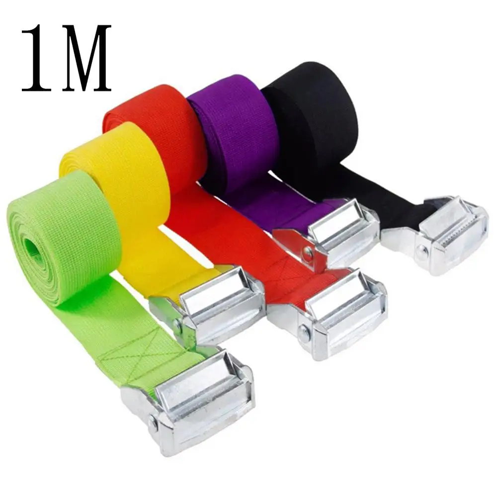 

1M Buckle Tie-Down Belt cargo straps for Car motorcycle bike With Metal Buckle Tow Rope Strong Ratchet Belt for Luggage Bag