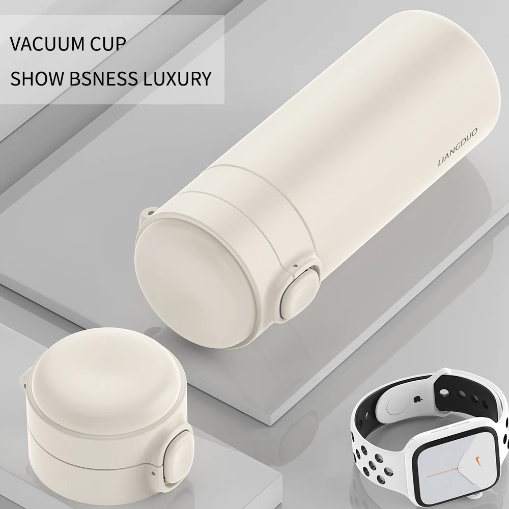 New Cream White Insulation Cup Water Bottle Frosted Temperature Stainless Steel Thermal Mugs Anti-scalding Cups 350ML | Дом и сад