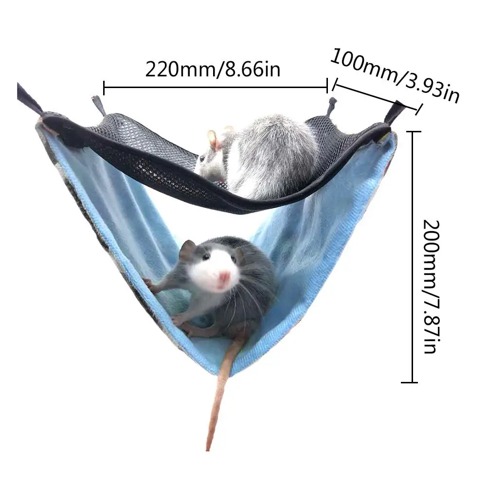 

Hamster Hammock Cotton Nest Double Layer Breathable Mesh Hanging Bed Nest for Chinchillas Ferrets Small Pet Cage Accessories