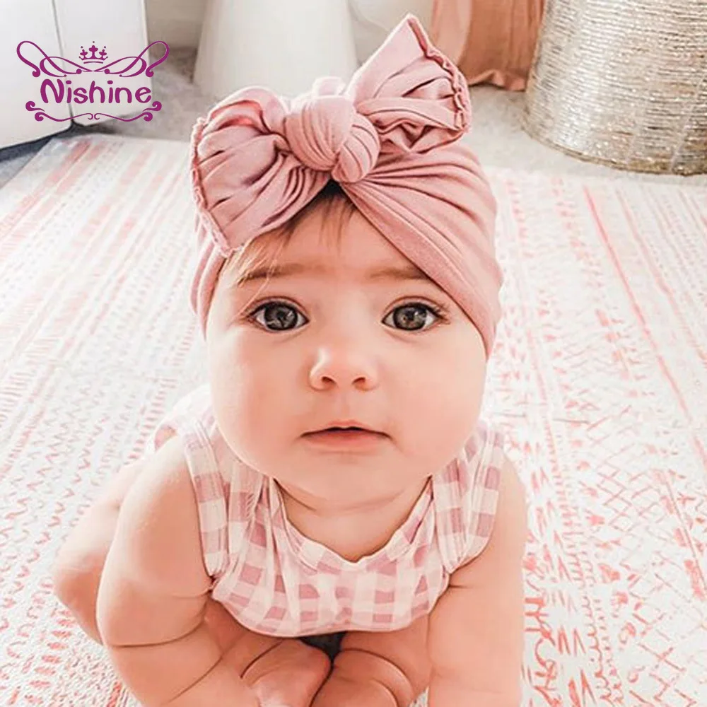 

1 шт., дышащая Шапка-тюрбан для маленьких девочек