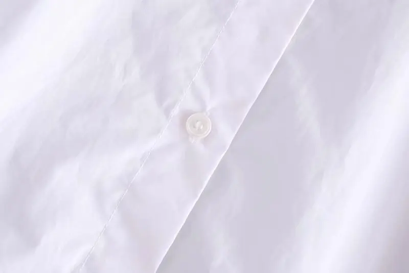 Женская кружевная вязанная блуза с отложным воротником Повседневная белая