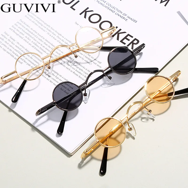 Круглые Солнцезащитные очки в стиле стимпанк женские зеркальные Винтажные