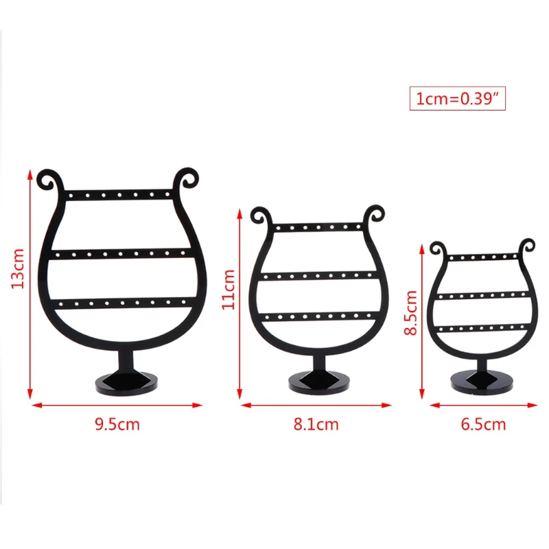 

3 Pcs/Set Earrings Shelf Ear Stud Organizer Stand Holder Jewelry Display Acrylic