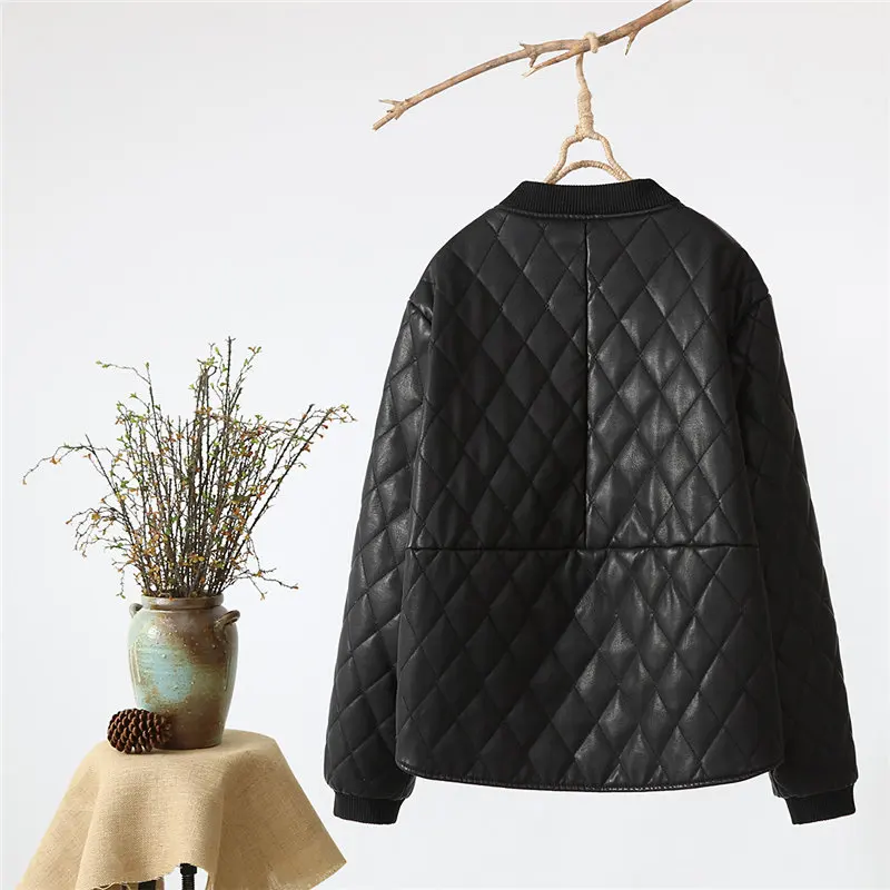 Hzirip Ulzzang черная зимняя однотонная женская 2019 искусственная кожа модное пальто