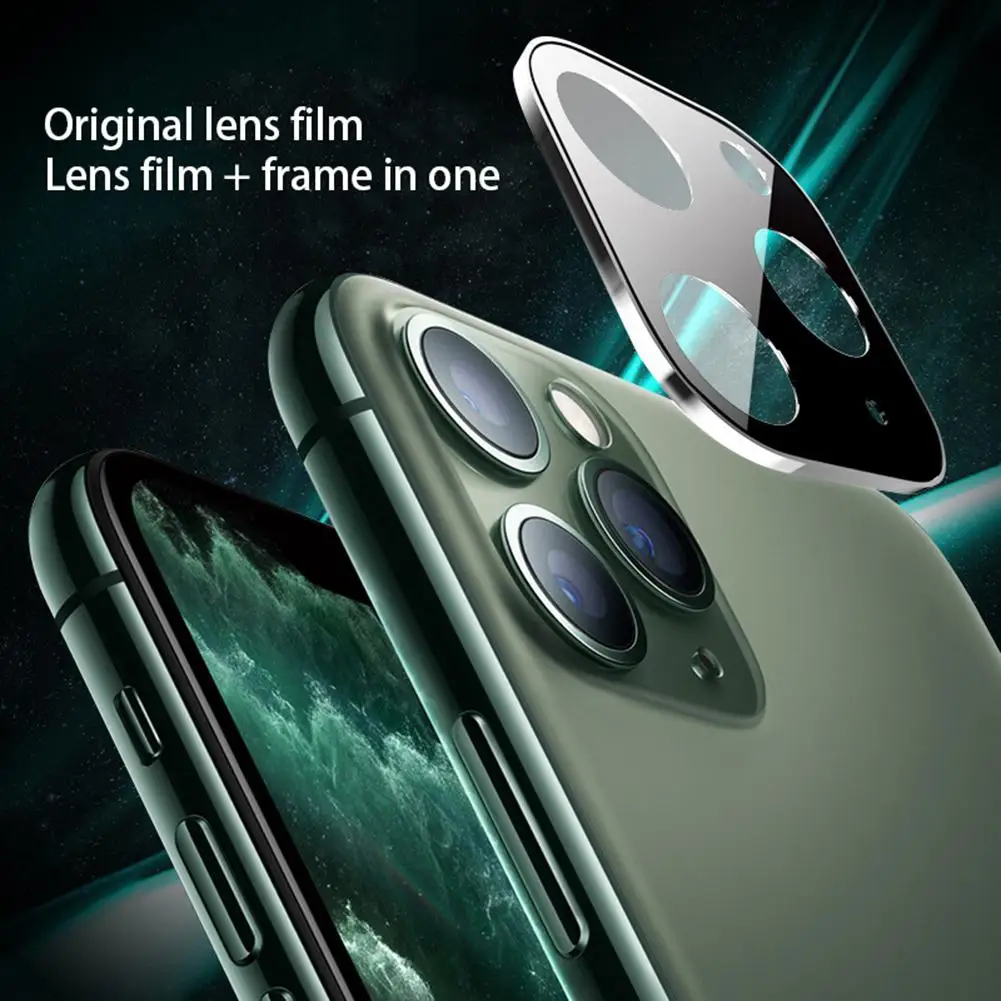 Полное покрытие закаленное стекло задняя камера объектив защитная пленка чехол