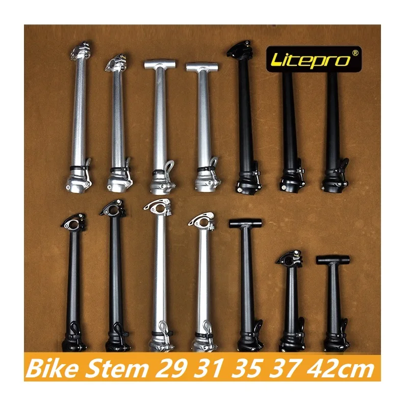 

Litepro Stem 42cm 37cm 35cm 29cm Folding Bike Head tube Handlebar 25.4mm / 28.6mm Bicycle Stem Inner Outward Folding Stem