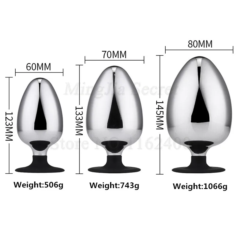 New Dia 60/70/80mm Large Metal Butt Plug Prostata Massager Anus Expansion Dilator Big Anal Beads Ball Sex Product For Couples | Красота и