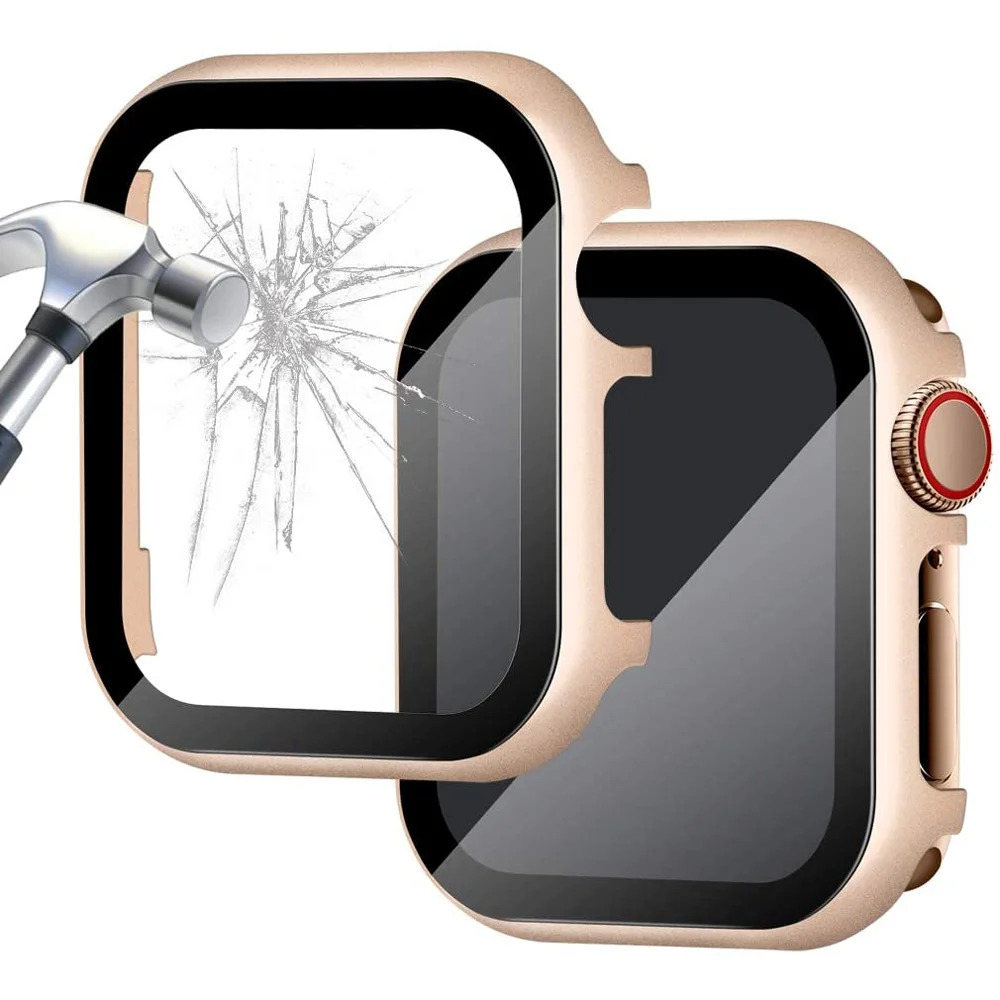Алюминиевый Чехол для Apple Watch 44 мм 42 40 38 металлическая рамка защитный бампер HD из