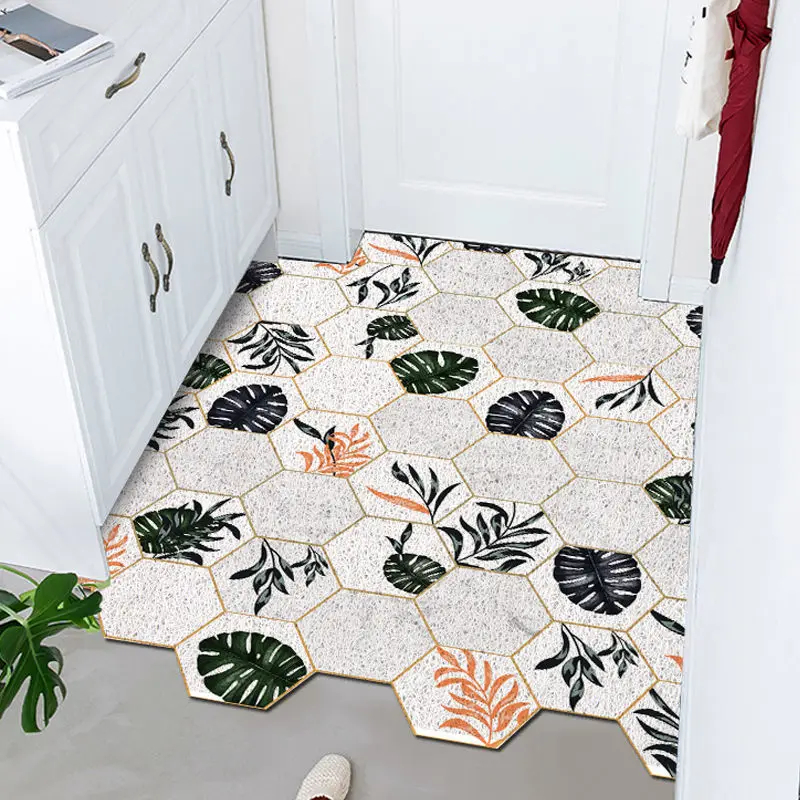 

Nordic Waterproof Doormat Carpet Kitchen Bedroom Bathroom Living Room Hallway Entrance Doormat Non-Slip Can Be Cut DIY Mats