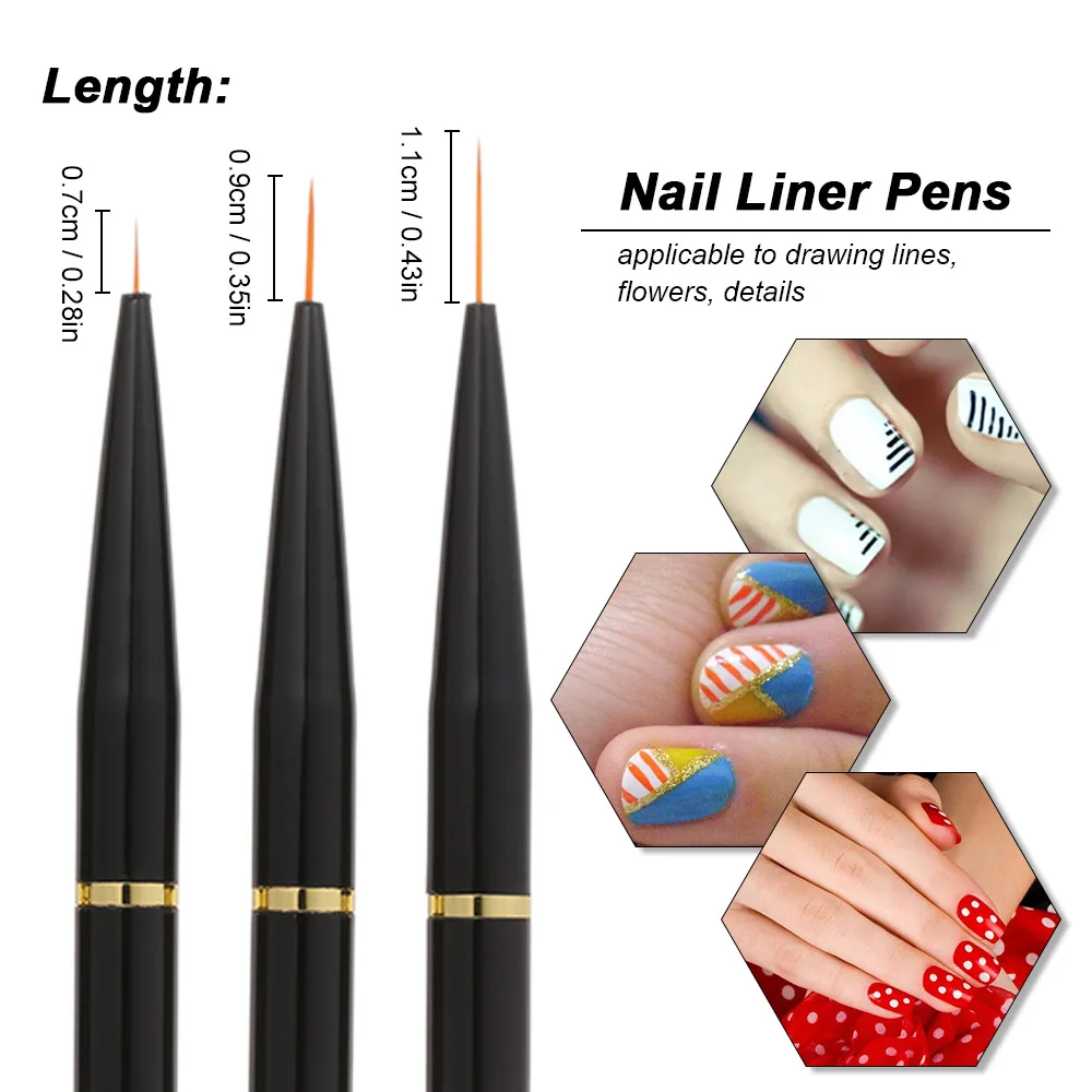 10 шт. акриловый набор кистей для маникюра дизайна ногтей DIY УФ гель наращивание