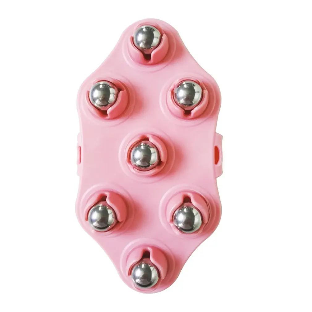

7 Balls Body Massage Glove Massager Rollers Ball Metal Rolling Ball Massage Back Leg Hand Massager Glove Health Care Tools