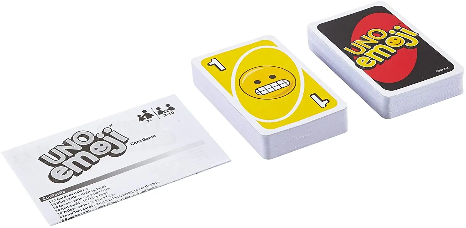 Mattel Games UNO Emoji многопользовательские Вечерние игры для отдыха семейный покер