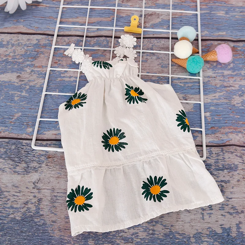 Летнее платье-слинг для собак юбка без рукавов маленьких и средних | Дом сад