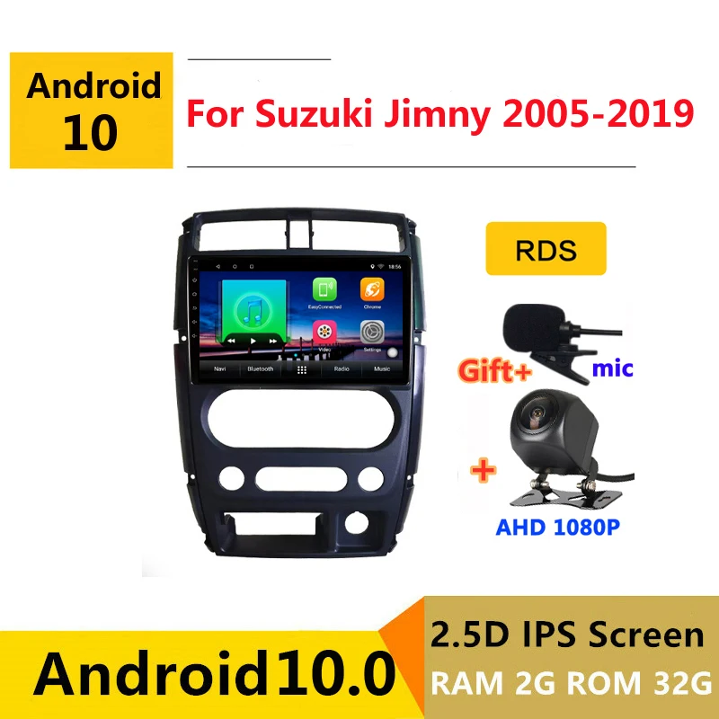 

android 10.0 car radio auto stereo for Suzuki Jimny 3 2005 2010 2012 2017 navigation GPS DVD Multimedia Player