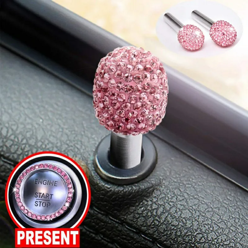 2 шт. шикарные Стразы Автомобильный Дверной замок Универсальный Тяговый Стержень