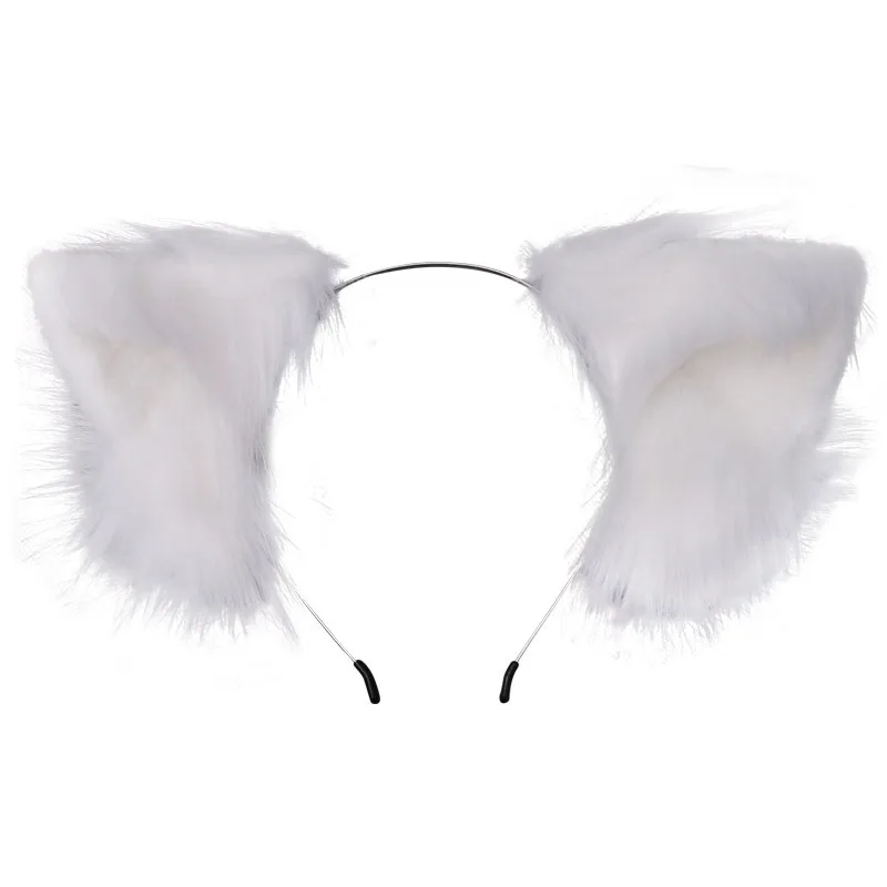 

Cute Animal Bendable Plush Fox & Wolf & Cat Ears Hair Hoop Lolita Soft Girl Simulation KC Headband Cosplay Accessories Props