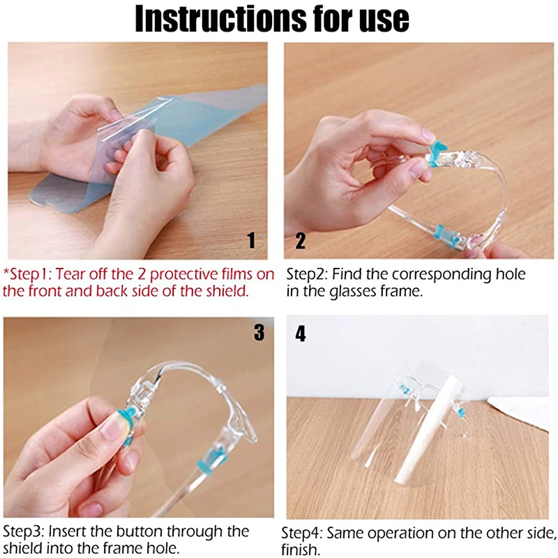 Anti-splash Face Shield Transparent Goggles Screen Mask Visor Eye Protection Glasses Anti-fog Protective Kitchen Tools | Дом и сад