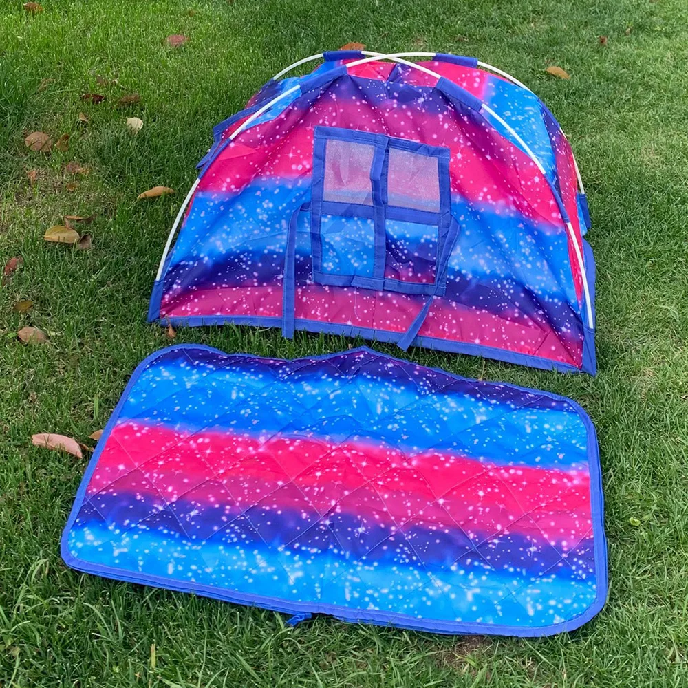 

2021 New Fit 18 inch Baby New Born Doll Clothes Accessories Tent Water Cushion Set For Baby Birthday Gift