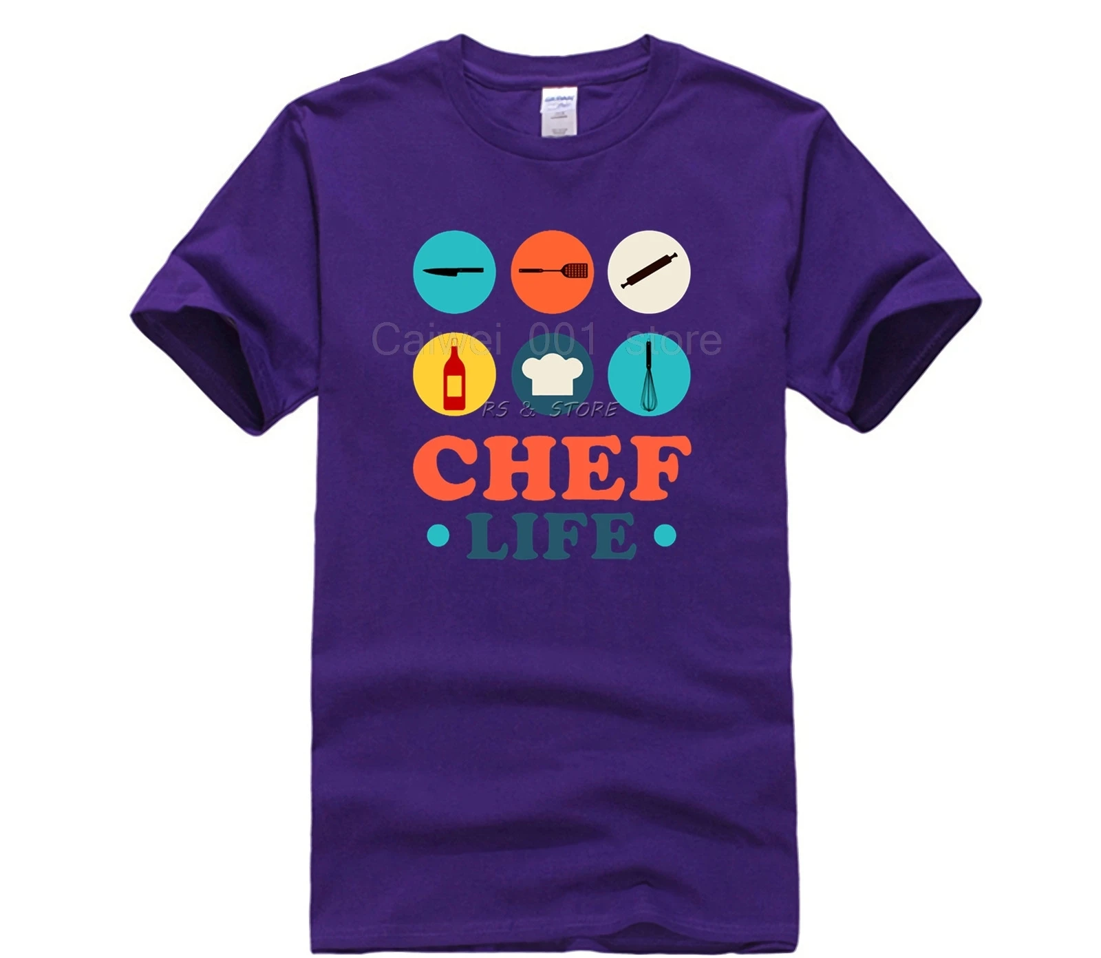 

Men's Print Casual 100% Cotton T Shirt Popular Short Sleeve Penguin Chef Cook For Life Funny Cool Top Quality Top Men's T shirt