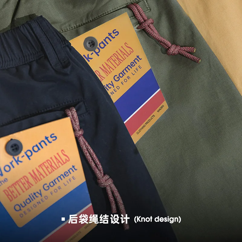 

Easy Cargo Pants For Men Loose Casual Pocket Rope Drawstring Pant Letter Overalls Vintage Man Clothing