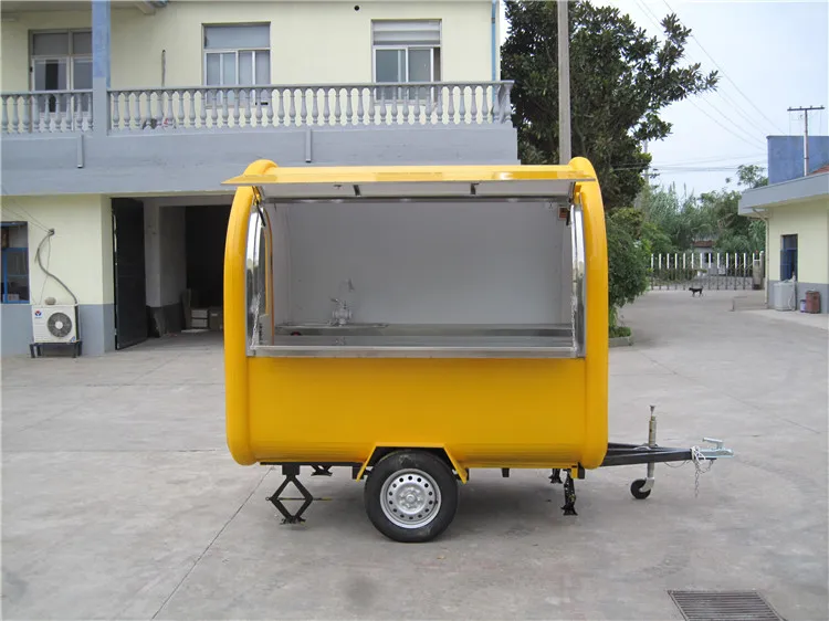 

Factory supply heigh 220cm two wheels street food truck/cart/trailer With Microwave and air conditioning
