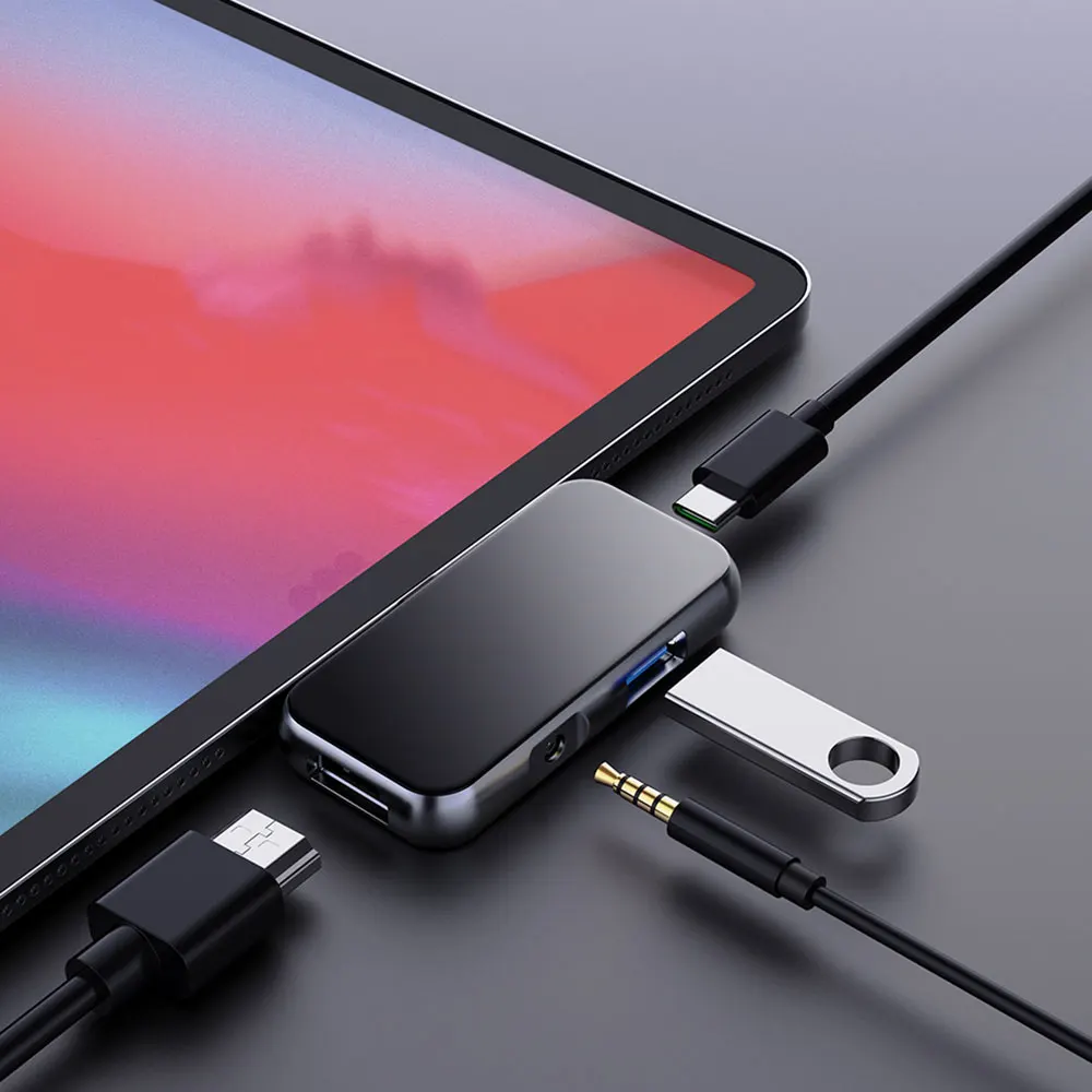 

USB-концентратор WIWU для iPad Pro, USB 3,0, HDMI, стерео