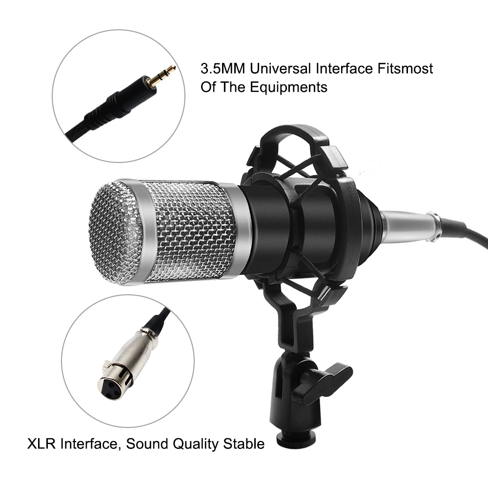 Original Professional BM800 Condenser Microphone 3.5Mm Wired Studio Sound Recording Mic For computer Karaoke KTV | Электроника