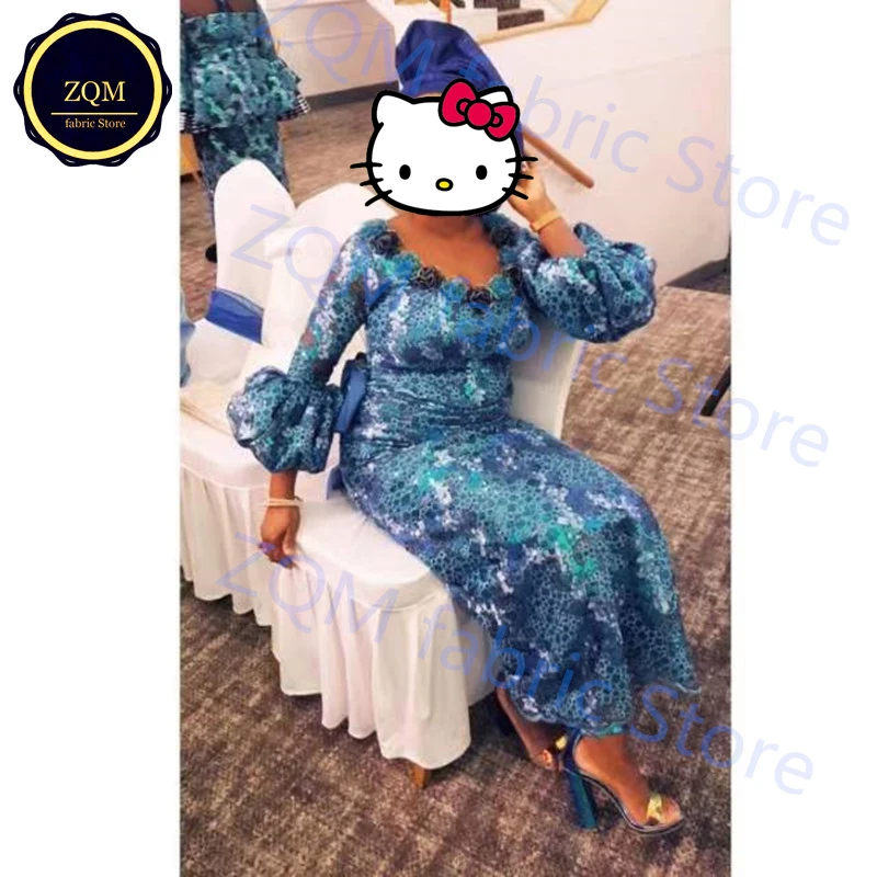 Африканская вышивка французская Сетка кружевная Ткань 5 ярдов/шт 2019 Высокое