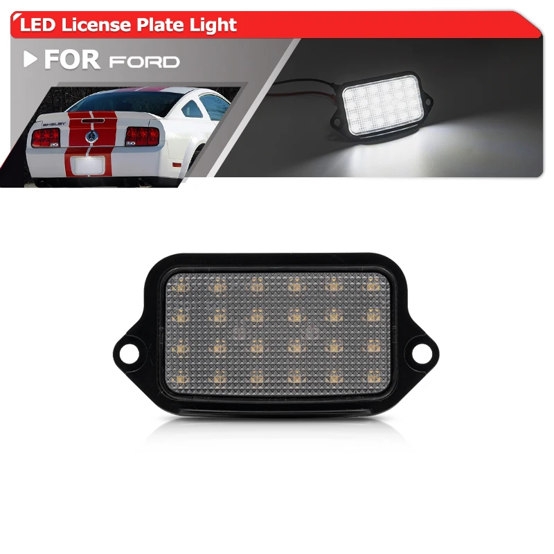 

OEM Full Fits For Ford Mustang 2005 2006 2007 2008 2009 SMD Canbus White Rear Led License Plate Lights 4R3Z 13550 AA