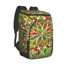 Picnic Cooler Backpack Cute Abstract Geometric Waterproof Thermo Bag Refrigerator Fresh Keeping Thermal Insulated Bag