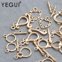 yegui m748jewelry accessories18k gold platedconnectorot claspshand madediy bracelet necklacejewelry making10pcslot