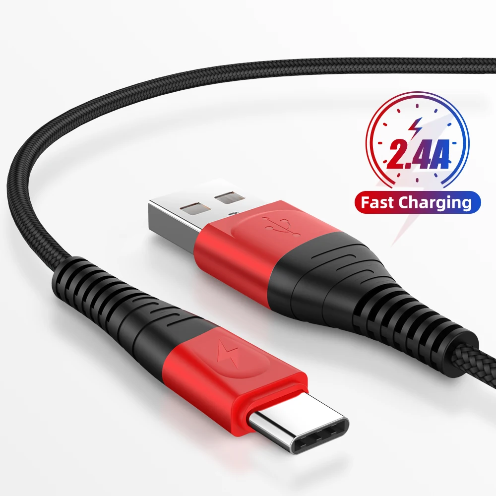 Кабель USB 2.4A Тип C Android зарядное устройство micro usb кабель для samsung huawei Xiaomi LG кабели