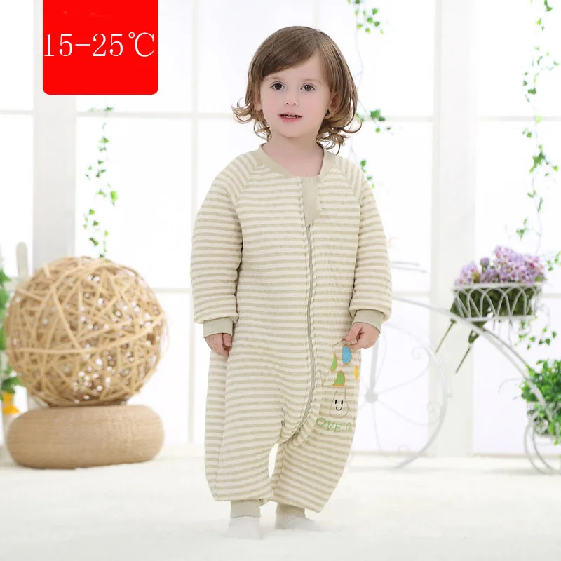 Новинка спальный мешок для малышей теплые цветные хлопковые пижамы с длинными