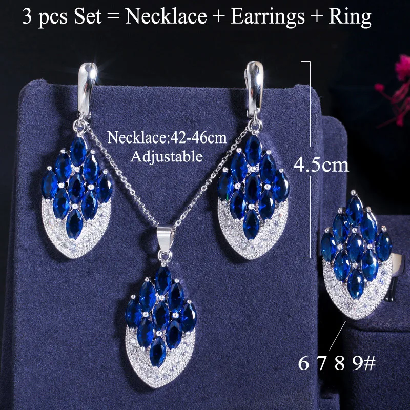 CWWZircons Художественное Винтажное Украшение с Фианитами Набор для Женщин